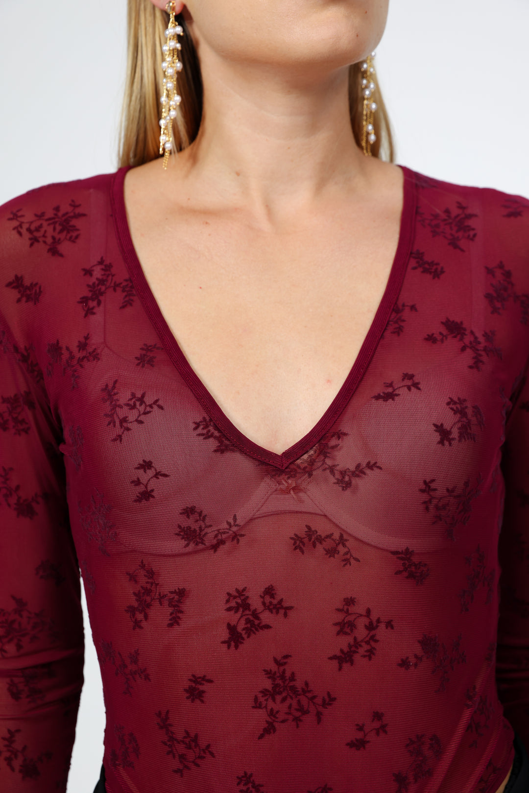 Lake Wine Lace Bodysuit