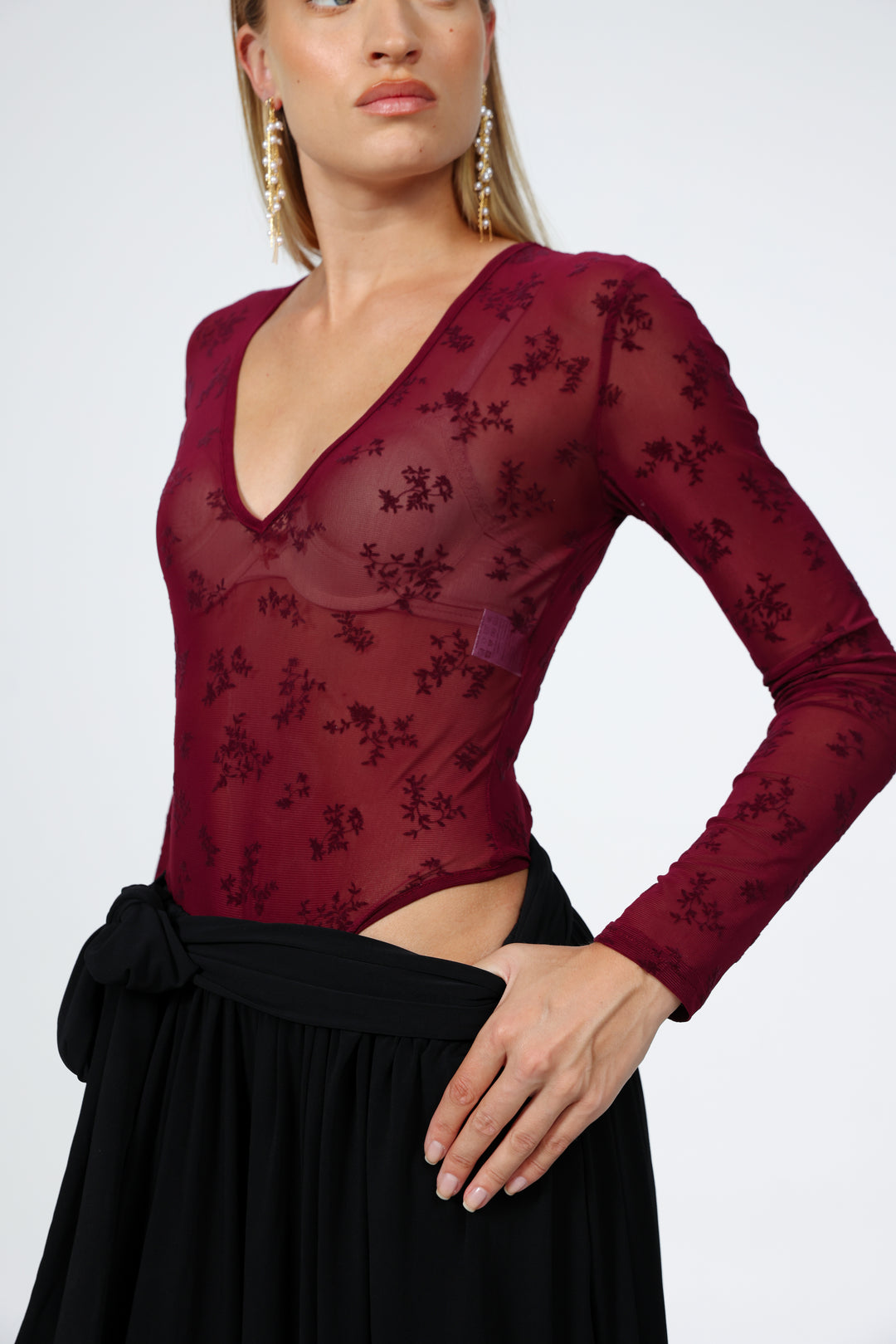 Lake Wine Lace Bodysuit