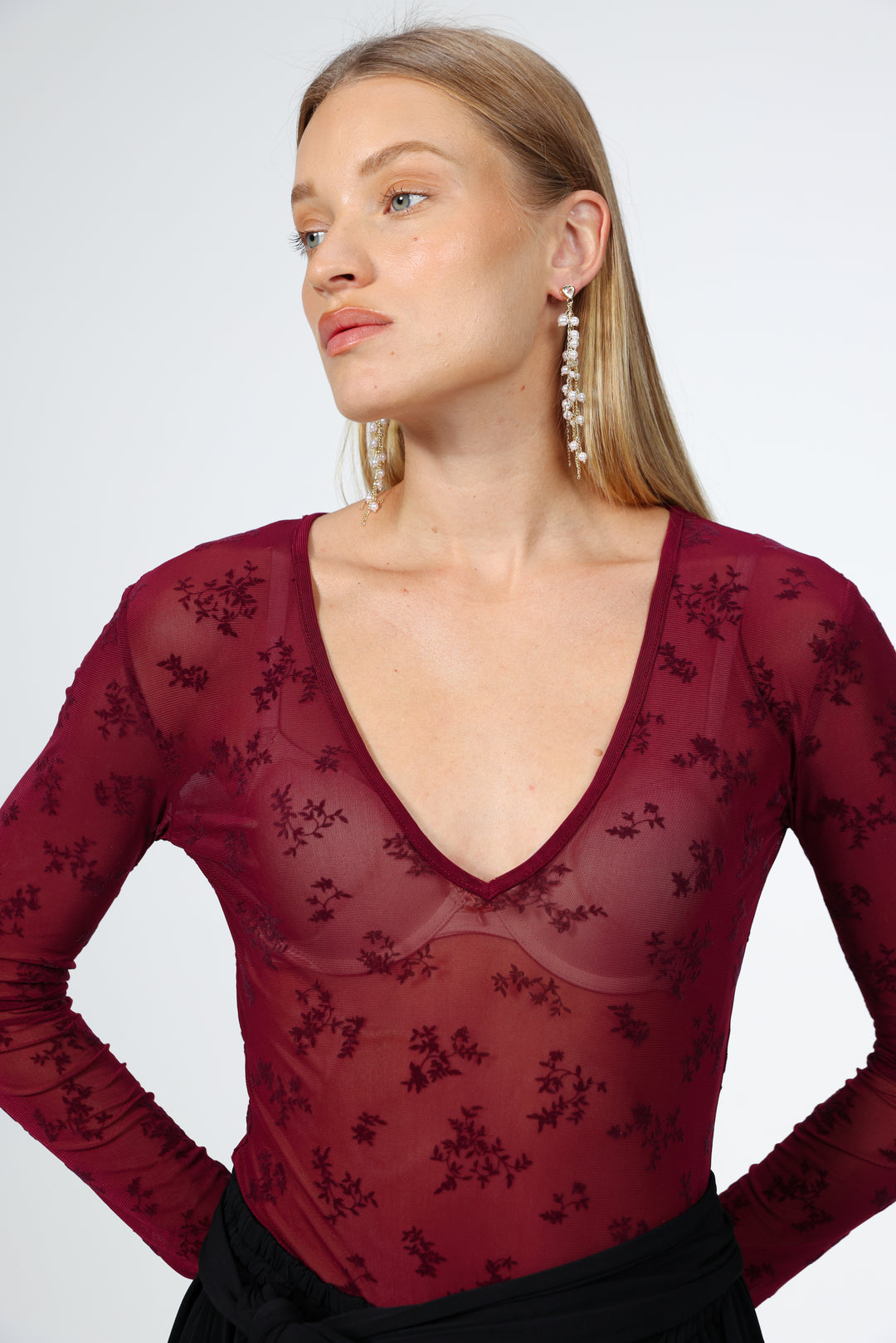 Lake Wine Lace Bodysuit