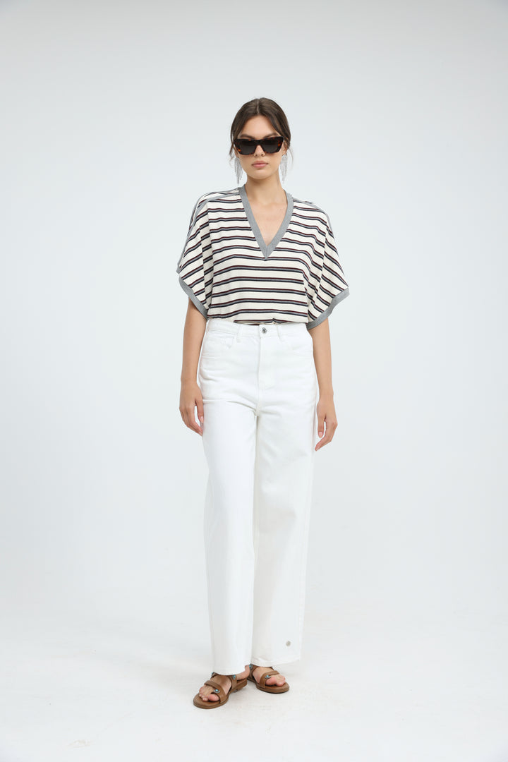 Proof Cream Striped T-Shirt