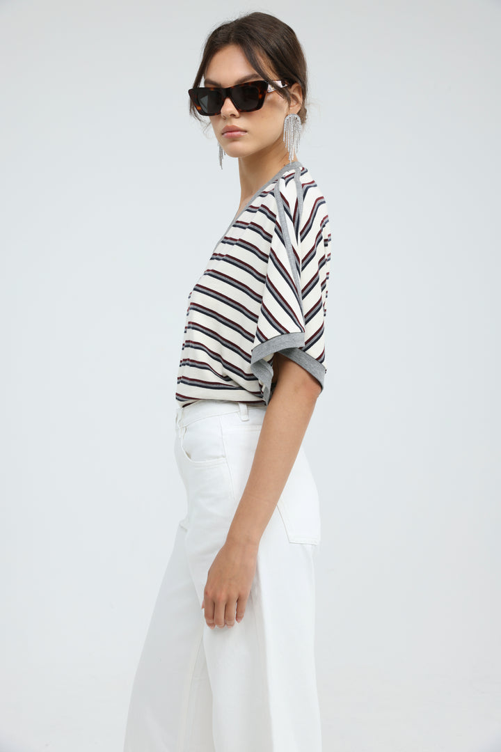 Proof Cream Striped T-Shirt