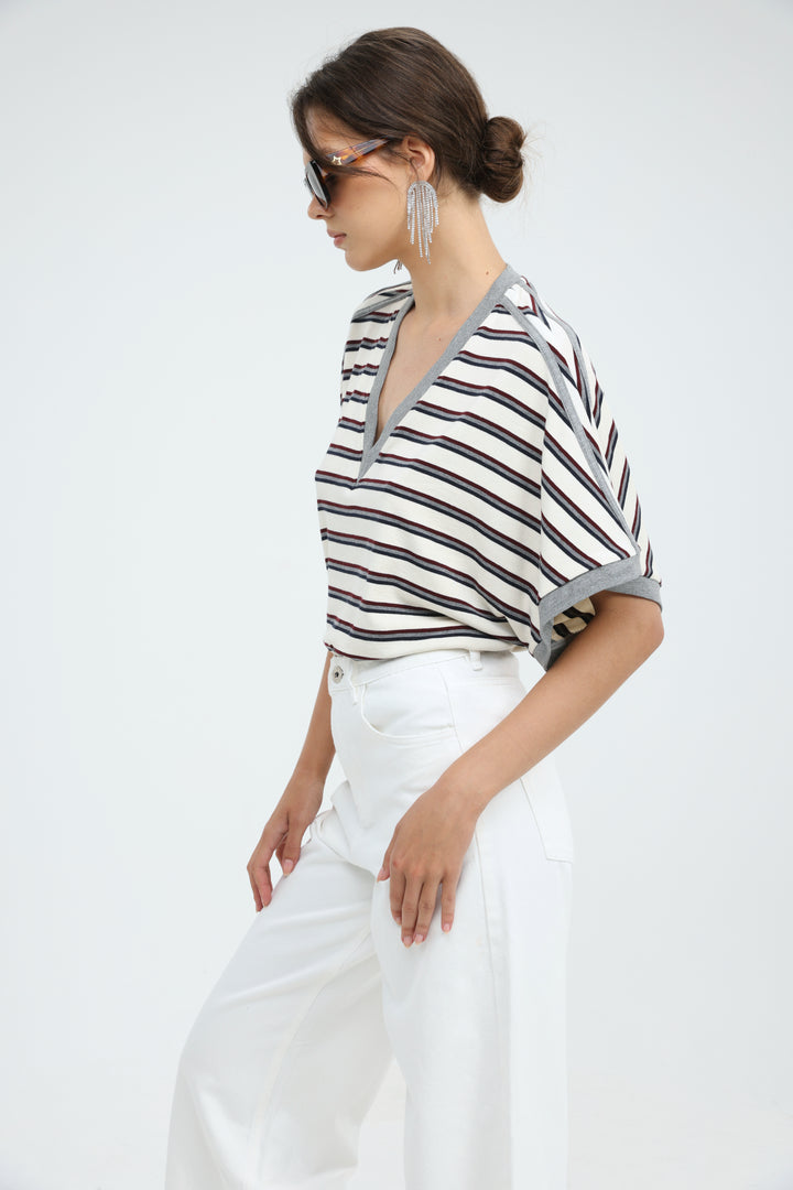 Proof Cream Striped T-Shirt
