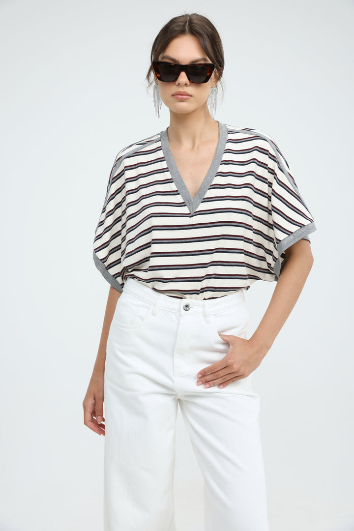 Proof Cream Striped T-Shirt