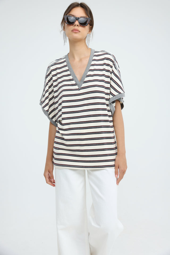 Proof Cream Striped T-Shirt
