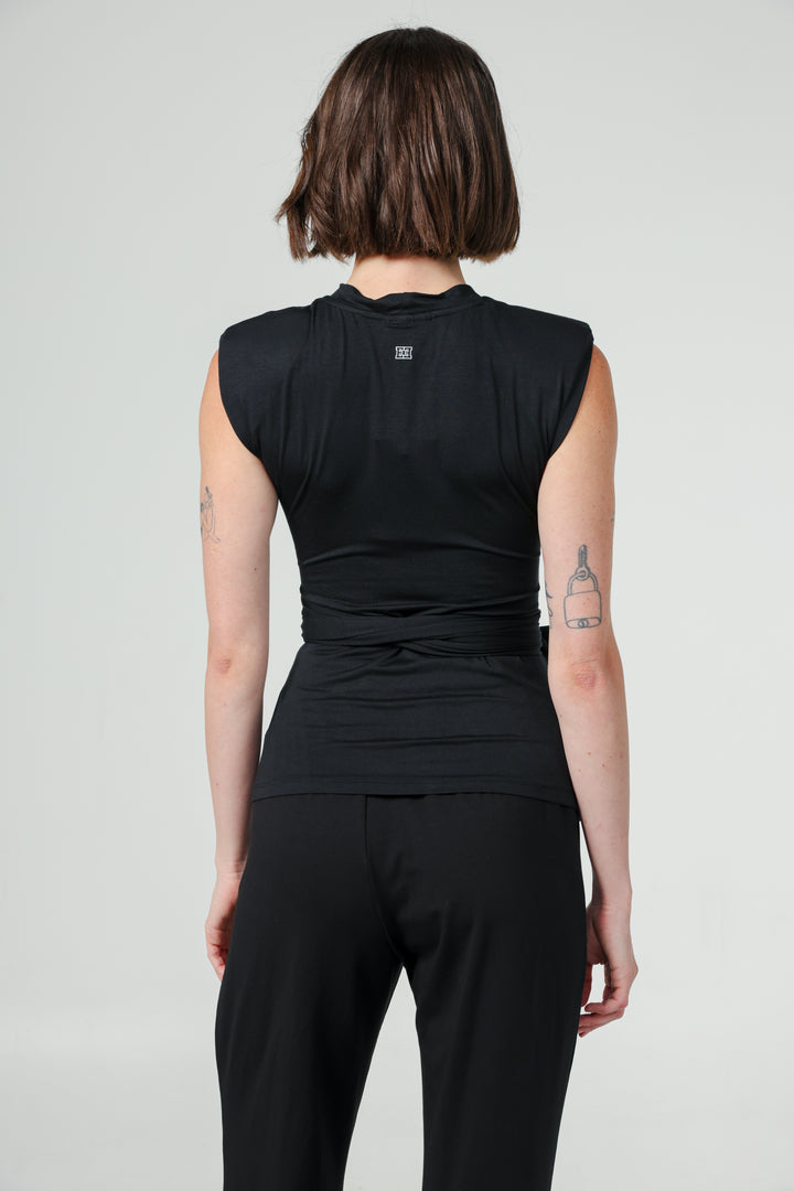 Doughnut Black Padded Tank