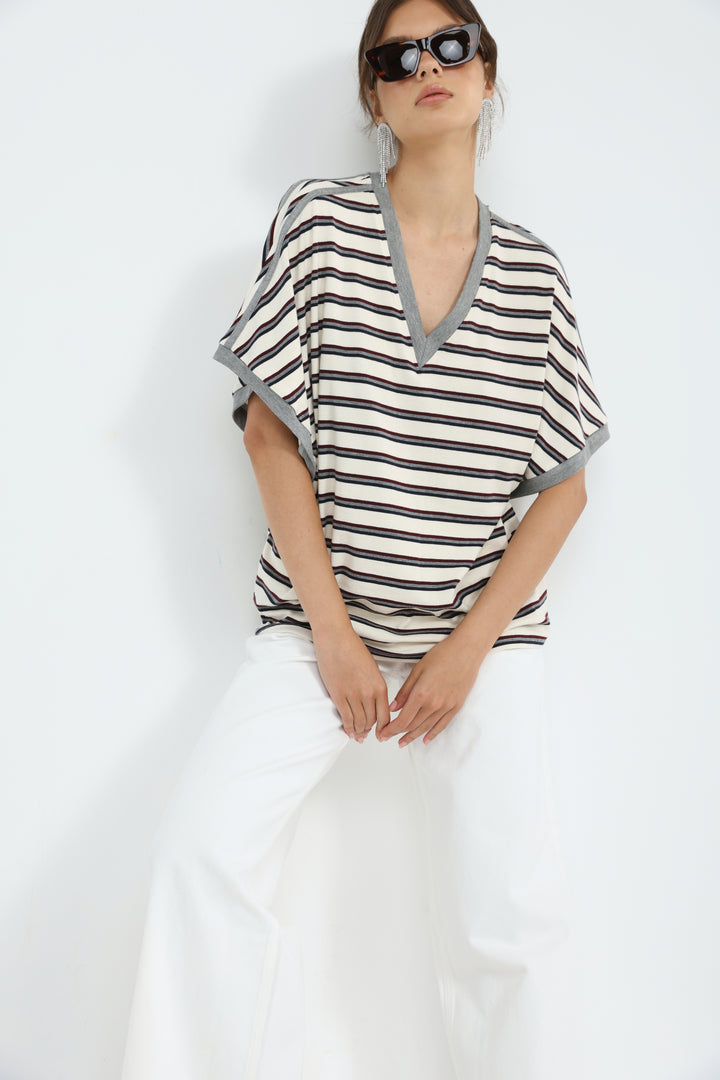 Proof Cream Striped T-Shirt