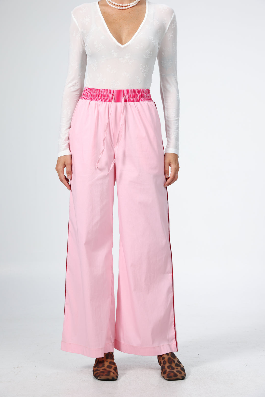 מכנסים ורודים ארוכים לנשים Boxer Pink Bottoms 