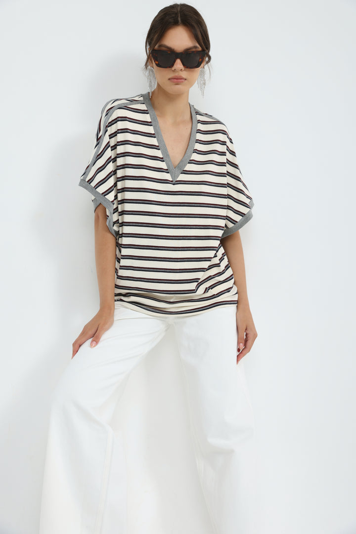 Proof Cream Striped T-Shirt