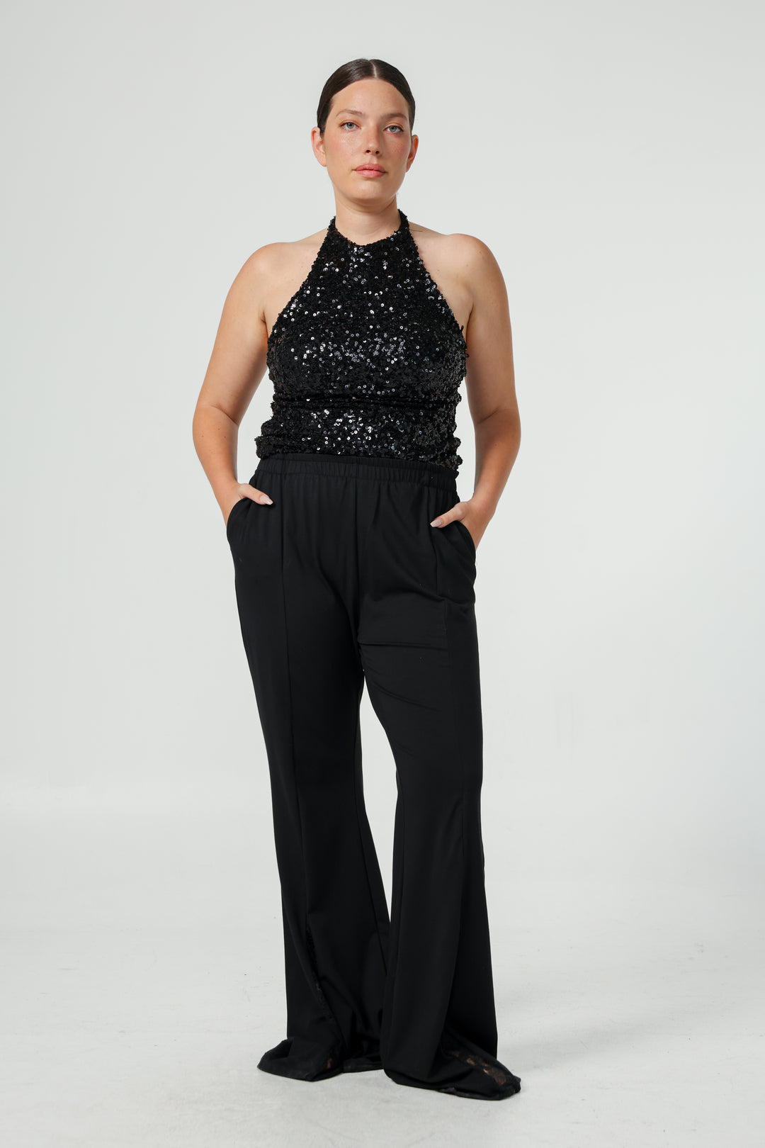 Grain Black Sequin Tank