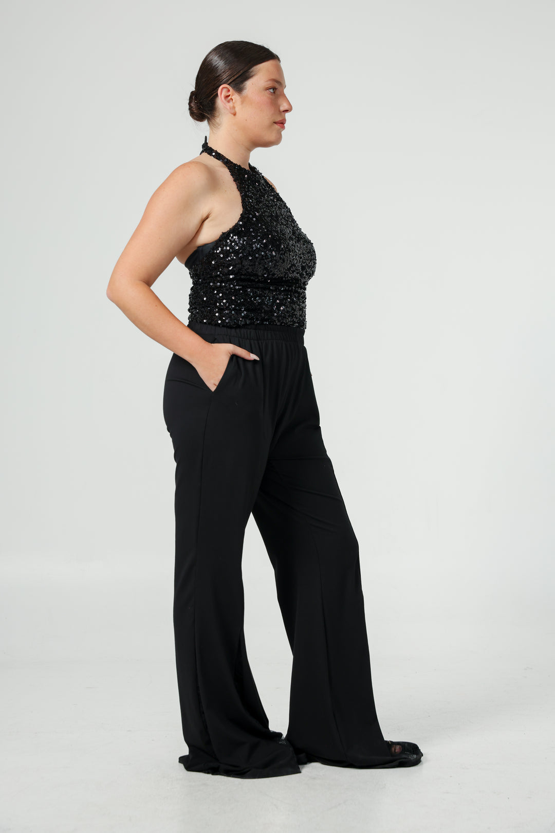 Grain Black Sequin Tank