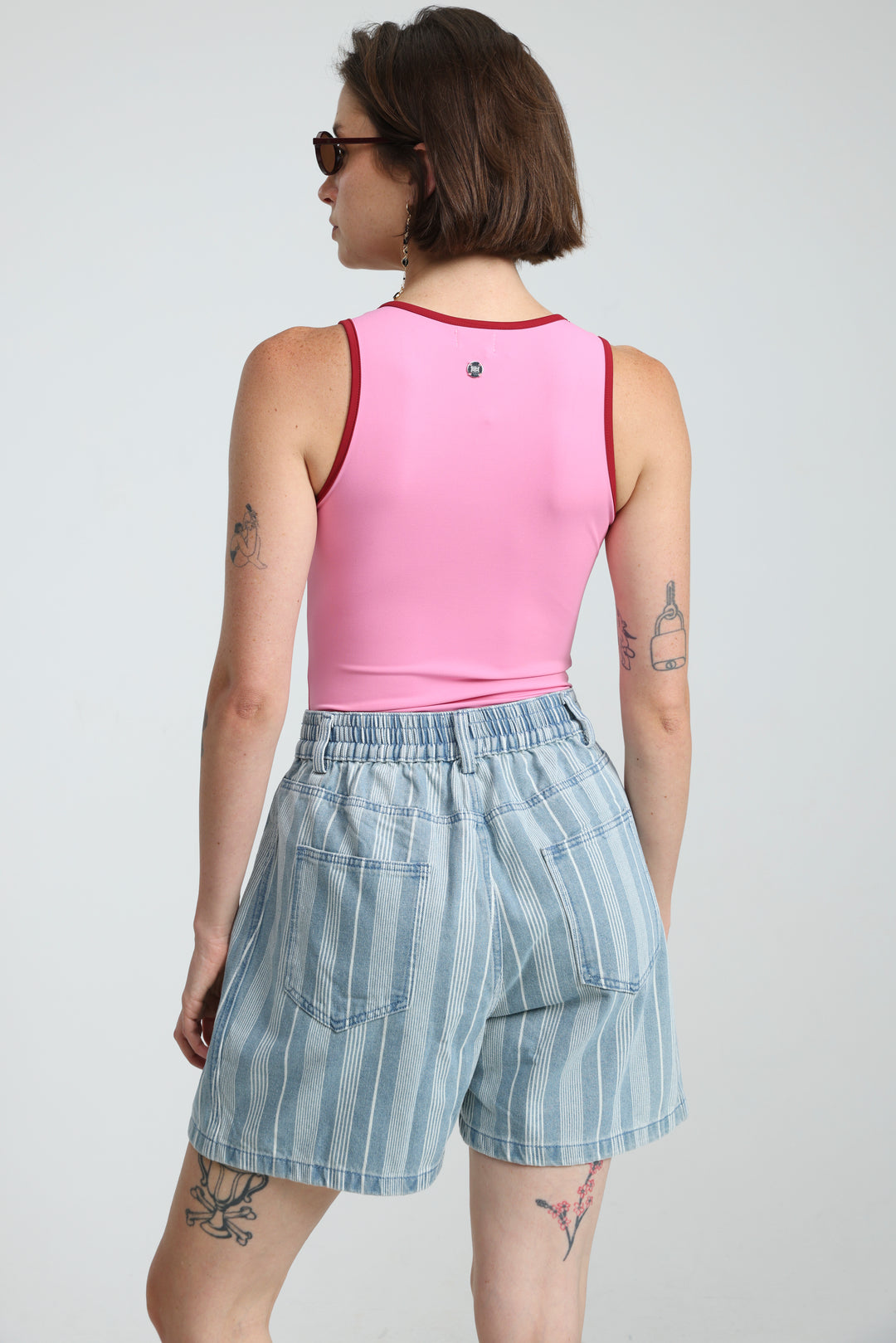 Guri Light Striped Denim Shorts