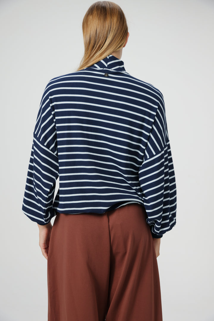 Amazed Blue Striped Polo