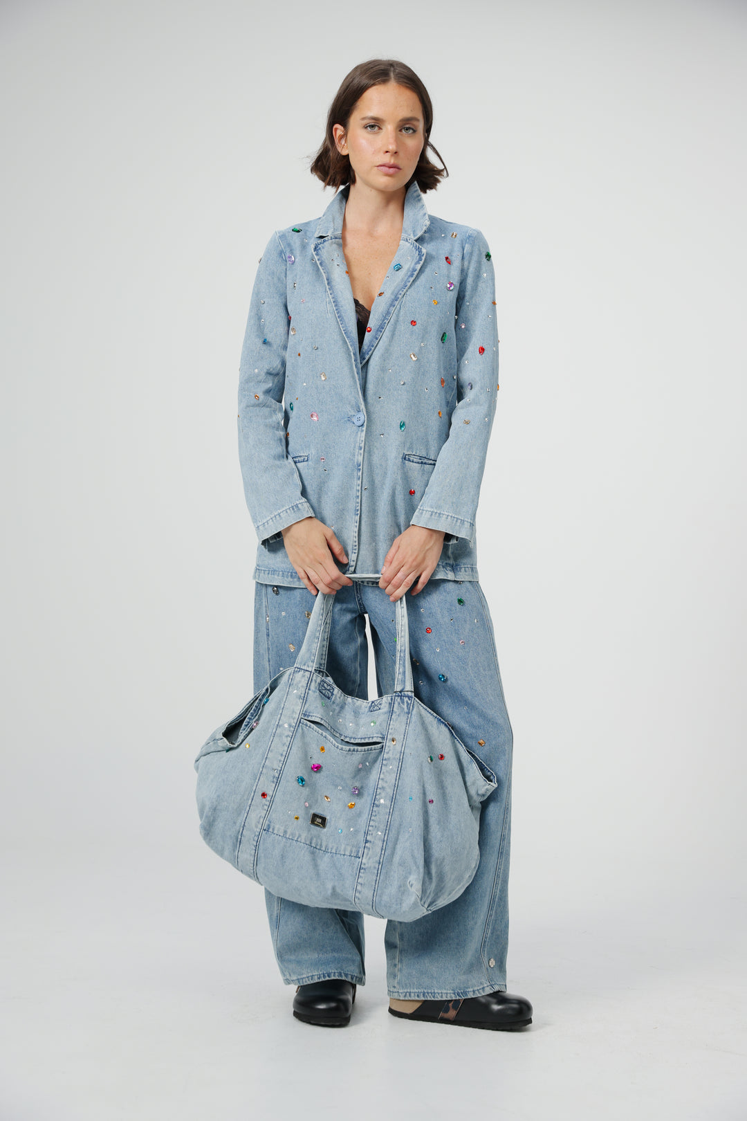 Ruby Blue Denim Tote Bag