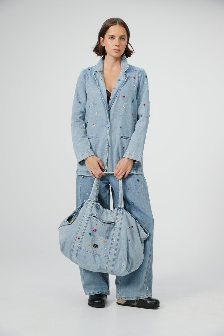 Ruby Blue Denim Tote Bag