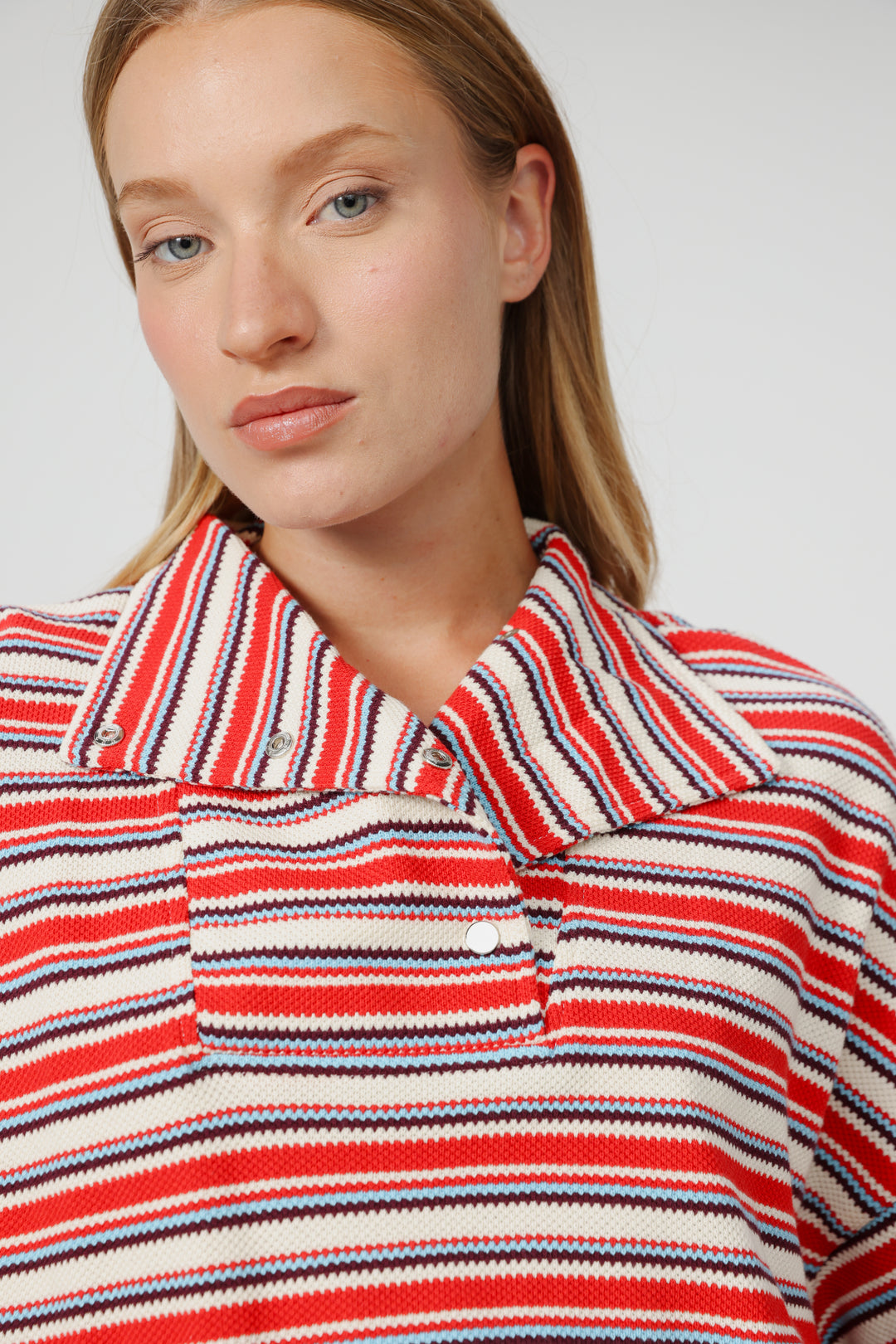 Amazed Red Striped Polo