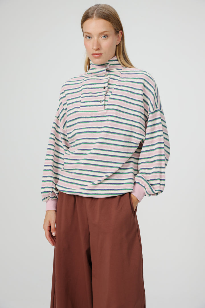 Amazed Pink Striped Polo