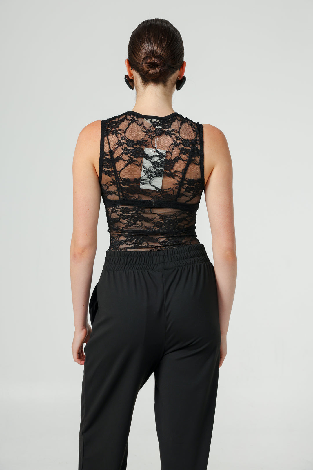 Wooden Black Lace Tank