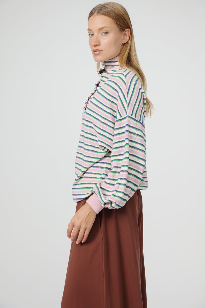 Amazed Pink Striped Polo