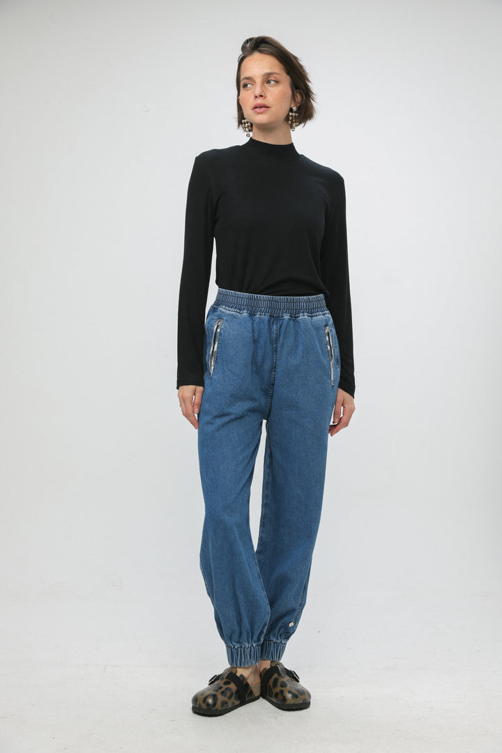 Star 207 Blue Denim Joggers