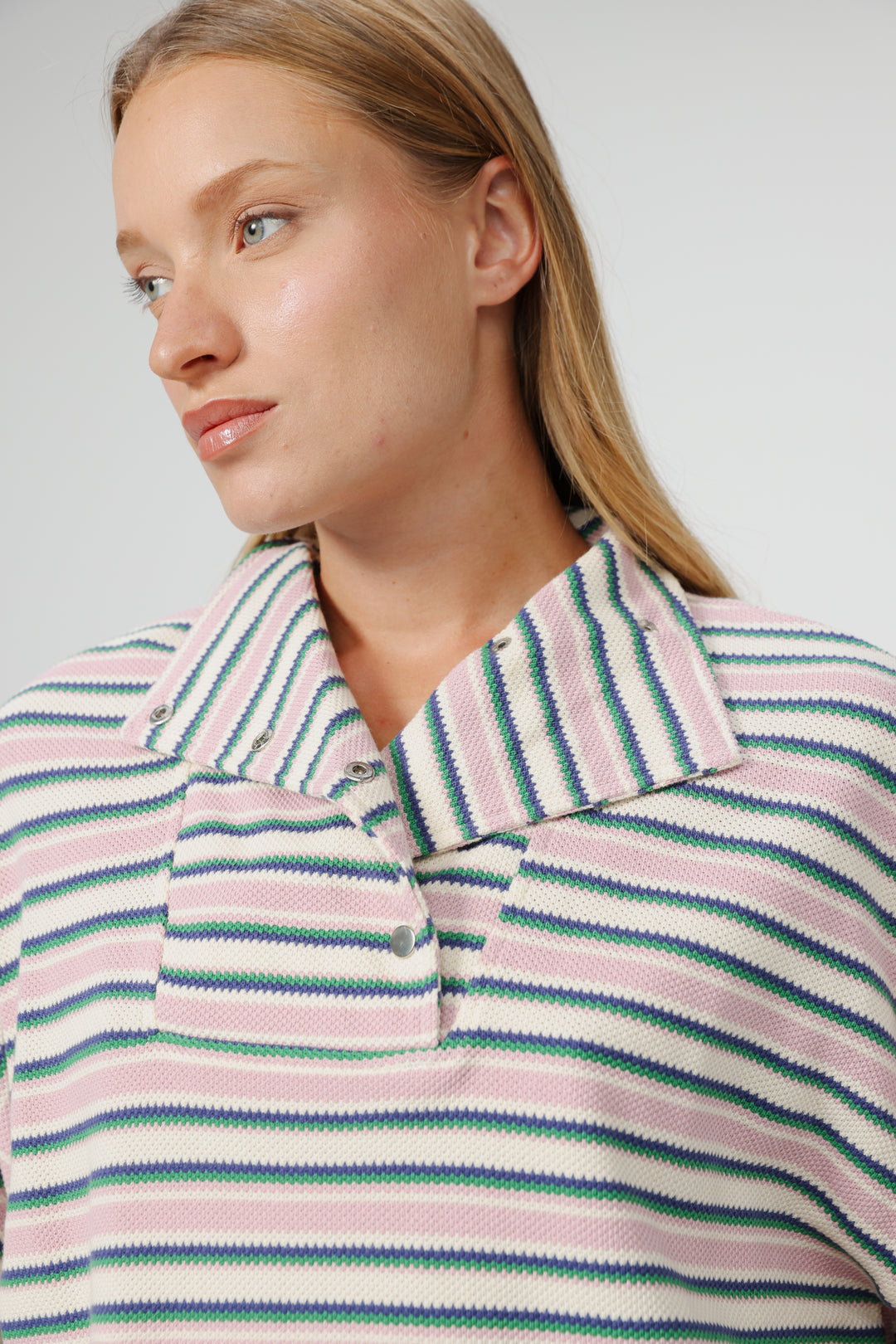 Amazed Pink Striped Polo