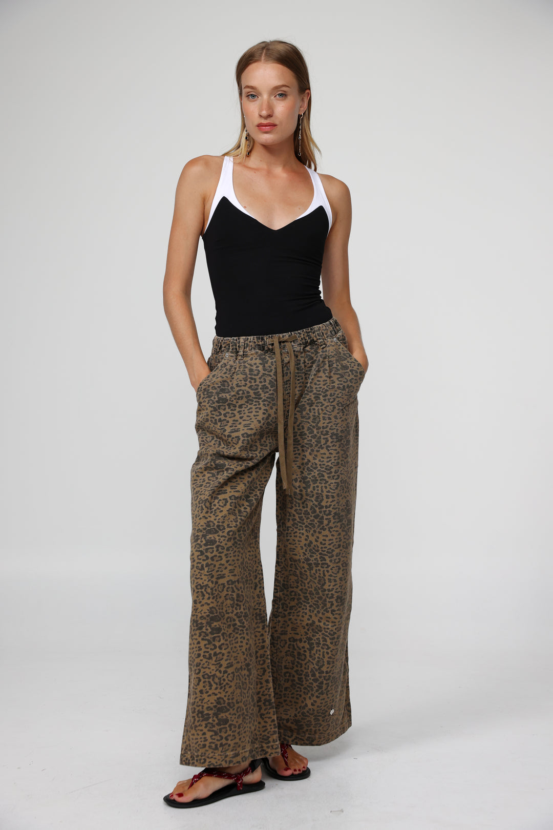 Sheinkin Leopard Wide Denim