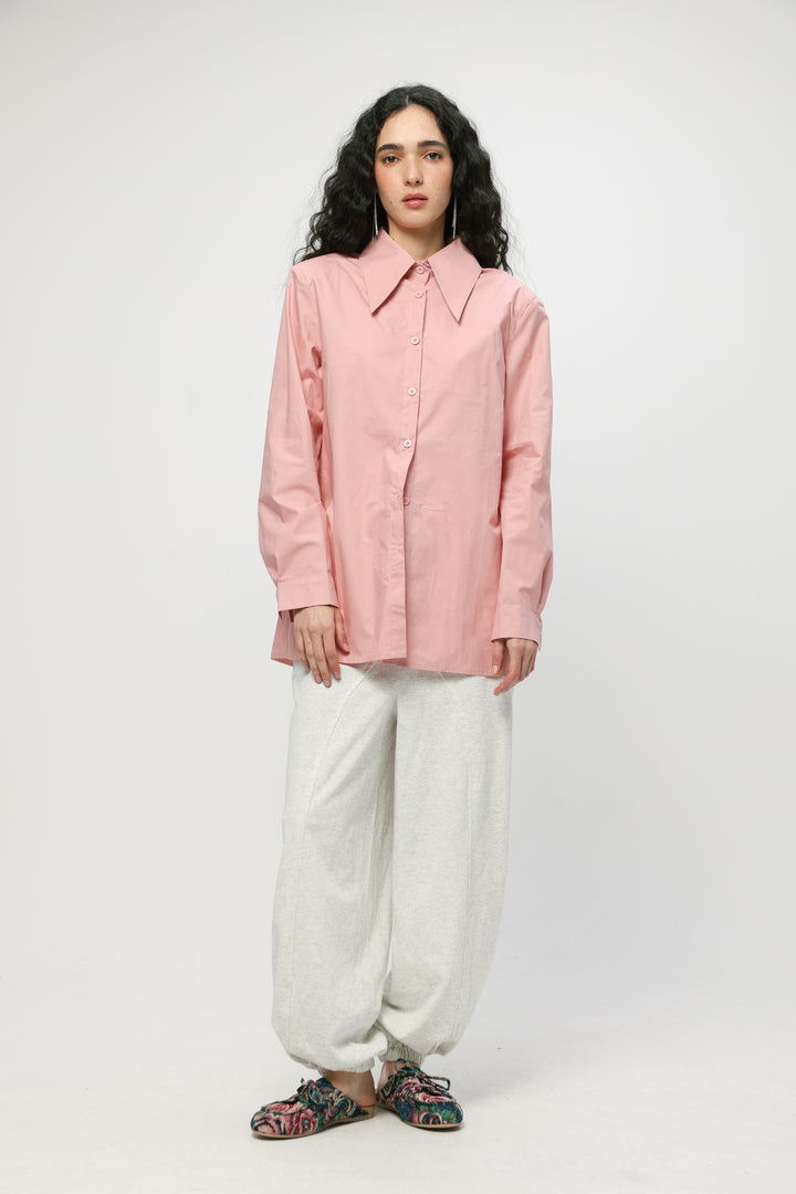 Padded Pink Buttoned Shirt