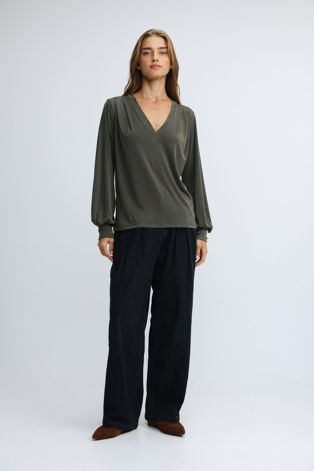 Just V Olive Green Shirt