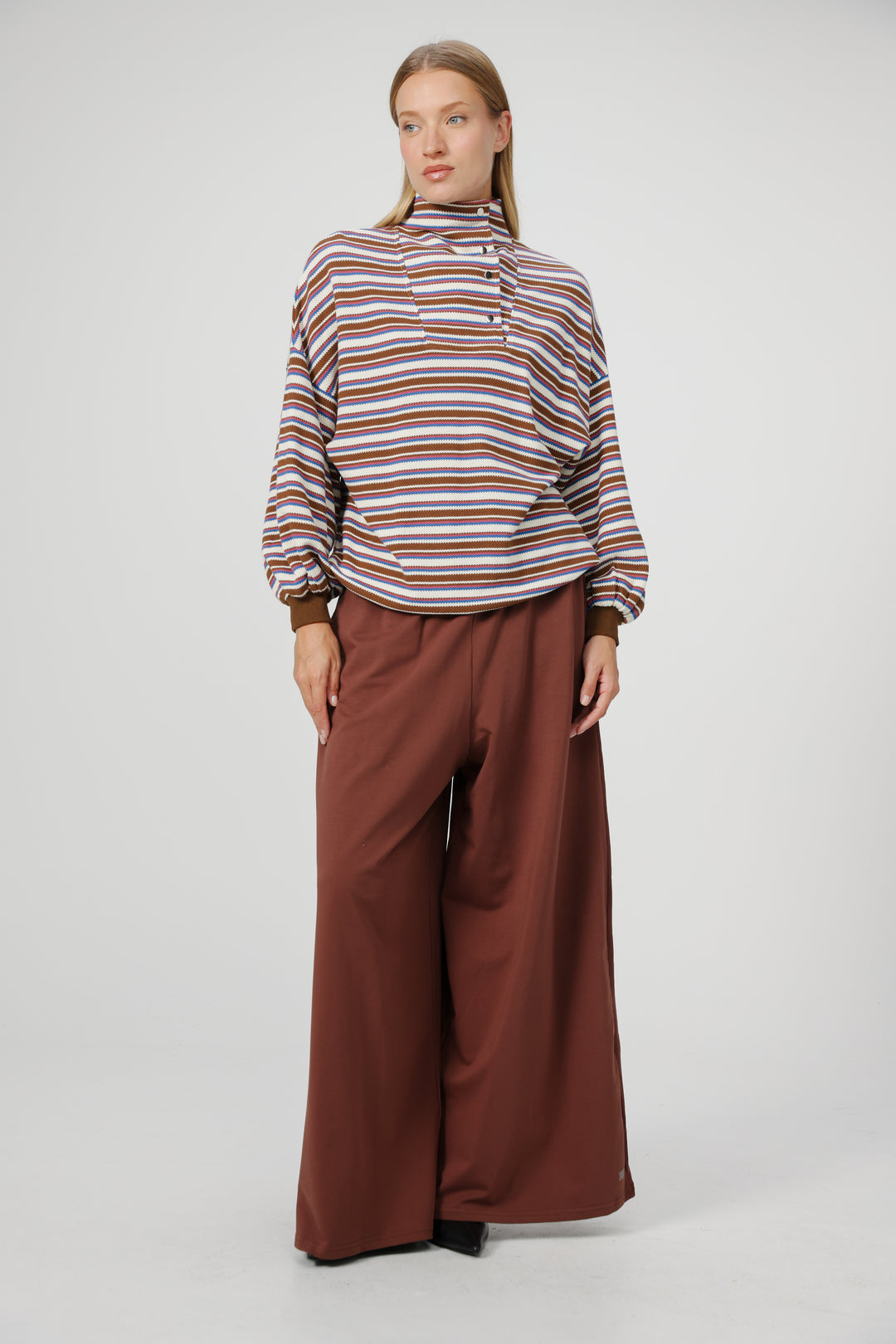 Amazed Brown Striped Polo