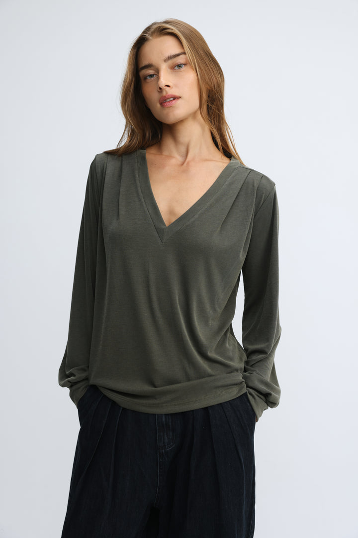 Just V Olive Green Shirt