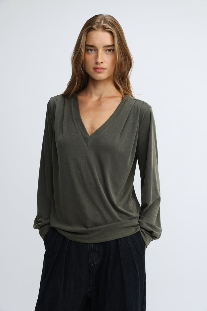 Just V Olive Green Shirt