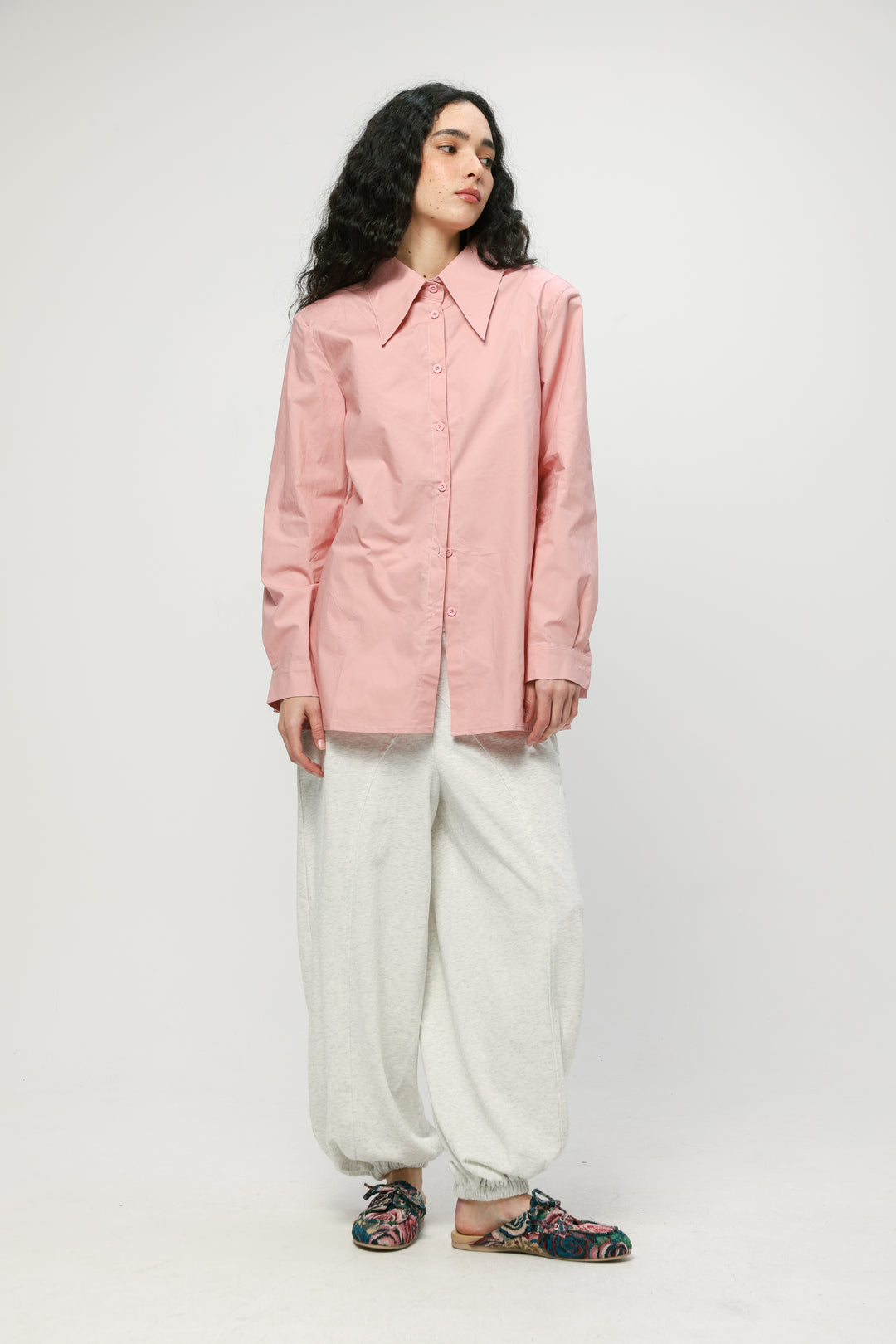 Padded Pink Buttoned Shirt