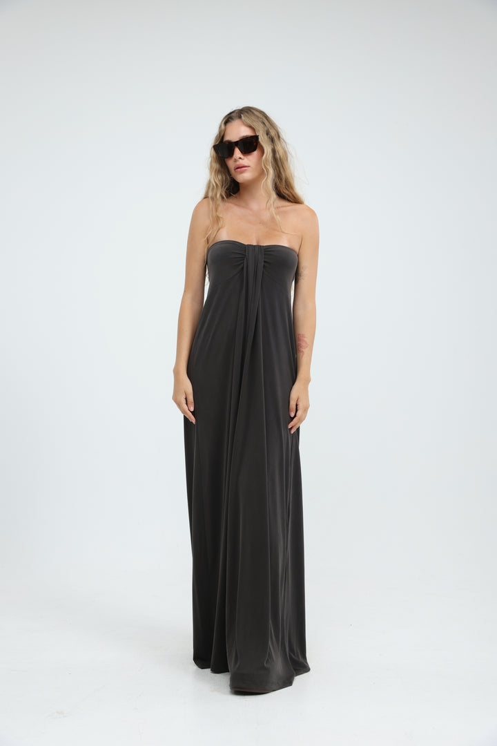 Union Grey Strapless Dress