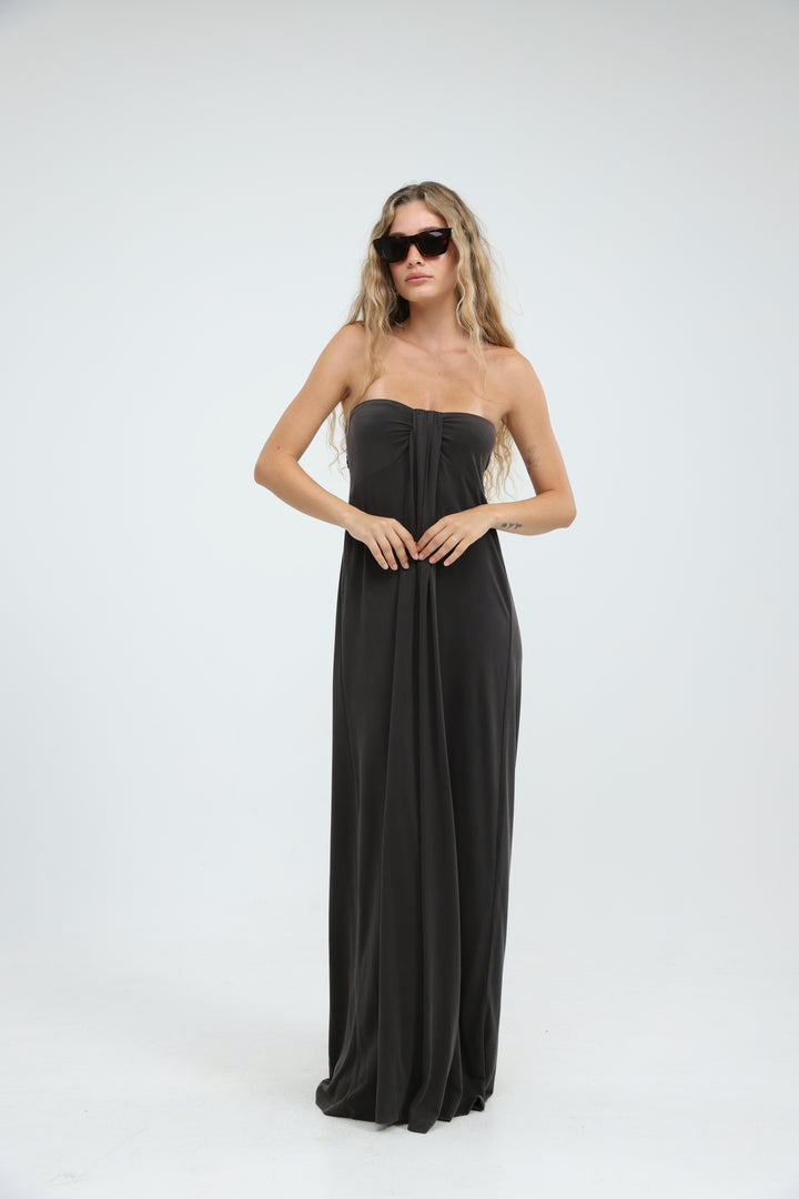 Union Grey Strapless Dress