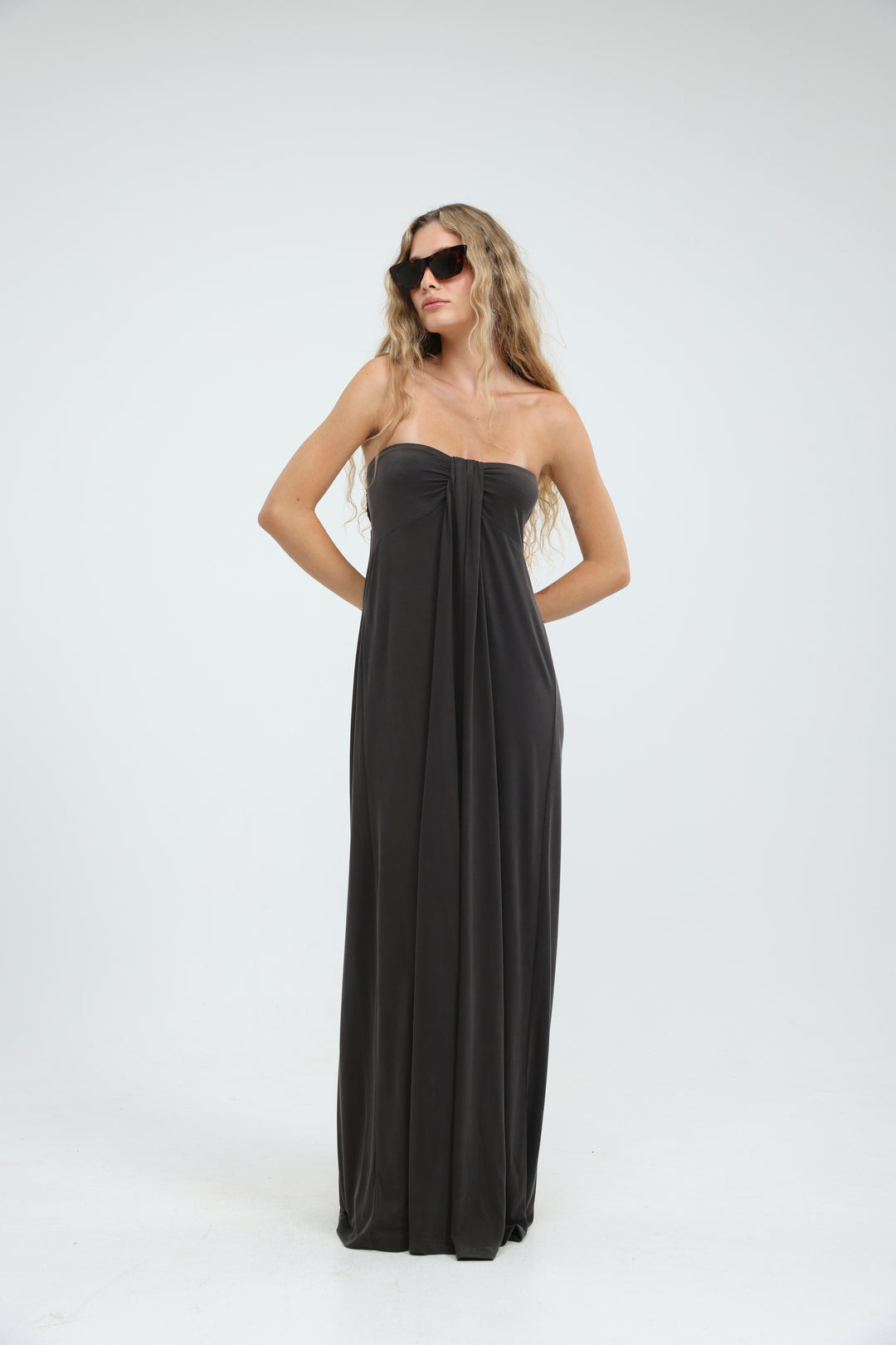 Union Grey Strapless Dress