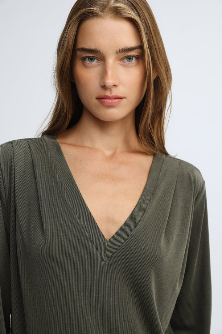Just V Olive Green Shirt