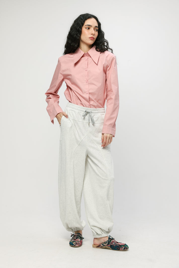 Padded Pink Buttoned Shirt