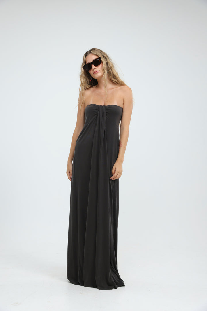 Union Grey Strapless Dress