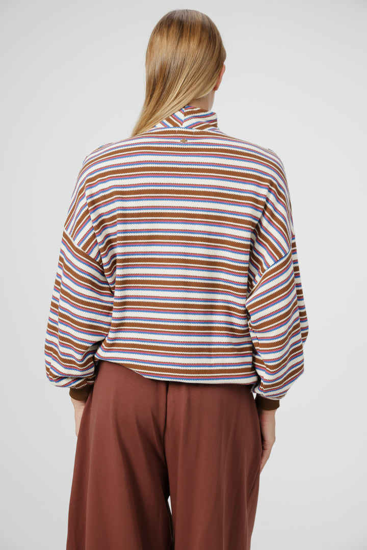 Amazed Brown Striped Polo