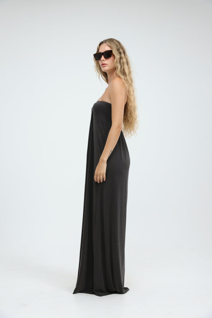 Union Grey Strapless Dress
