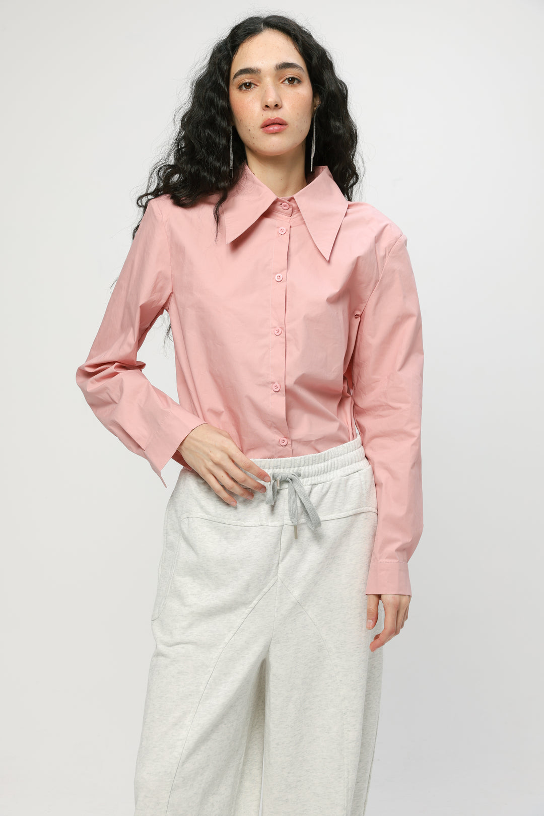 Padded Pink Buttoned Shirt