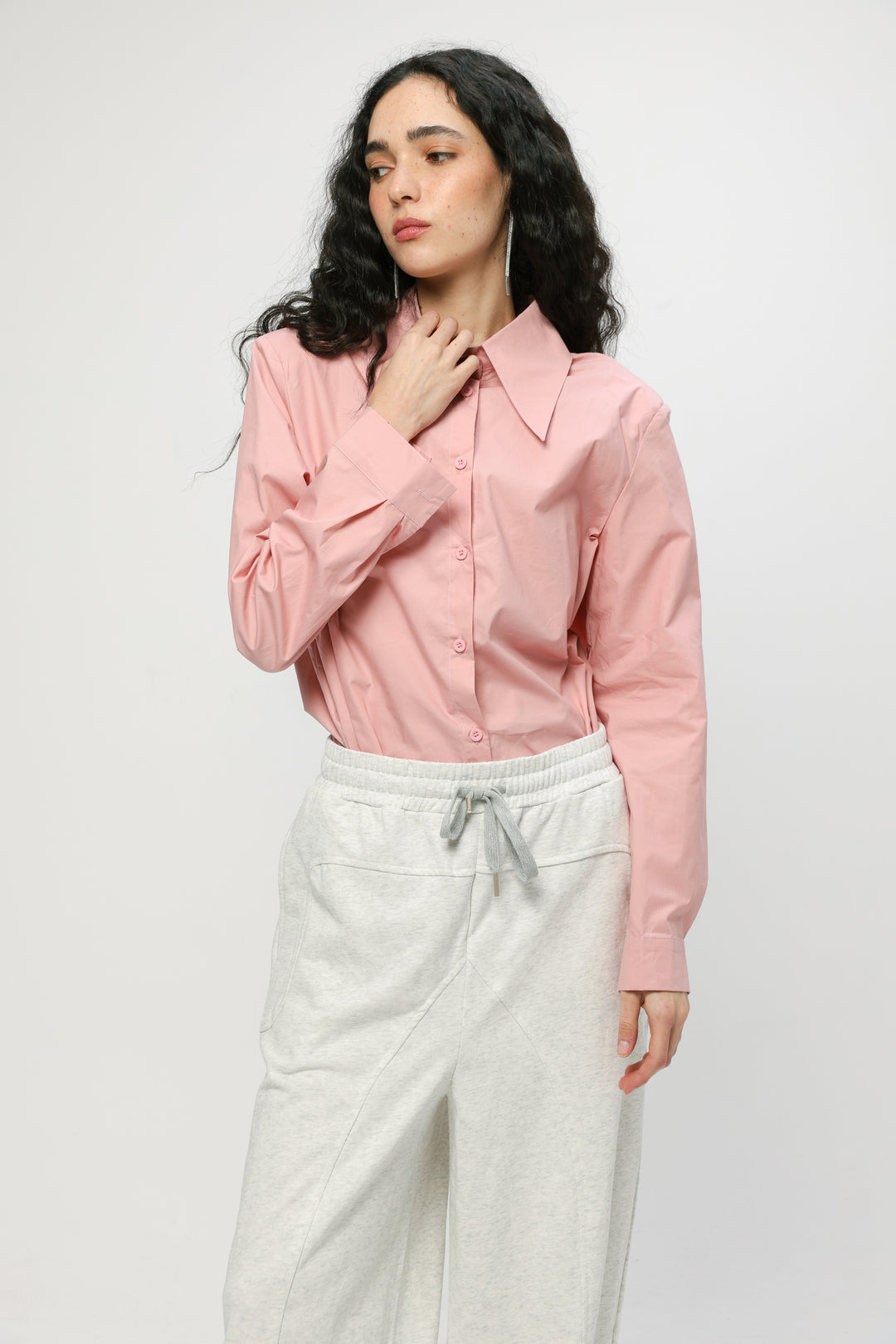 Padded Pink Buttoned Shirt