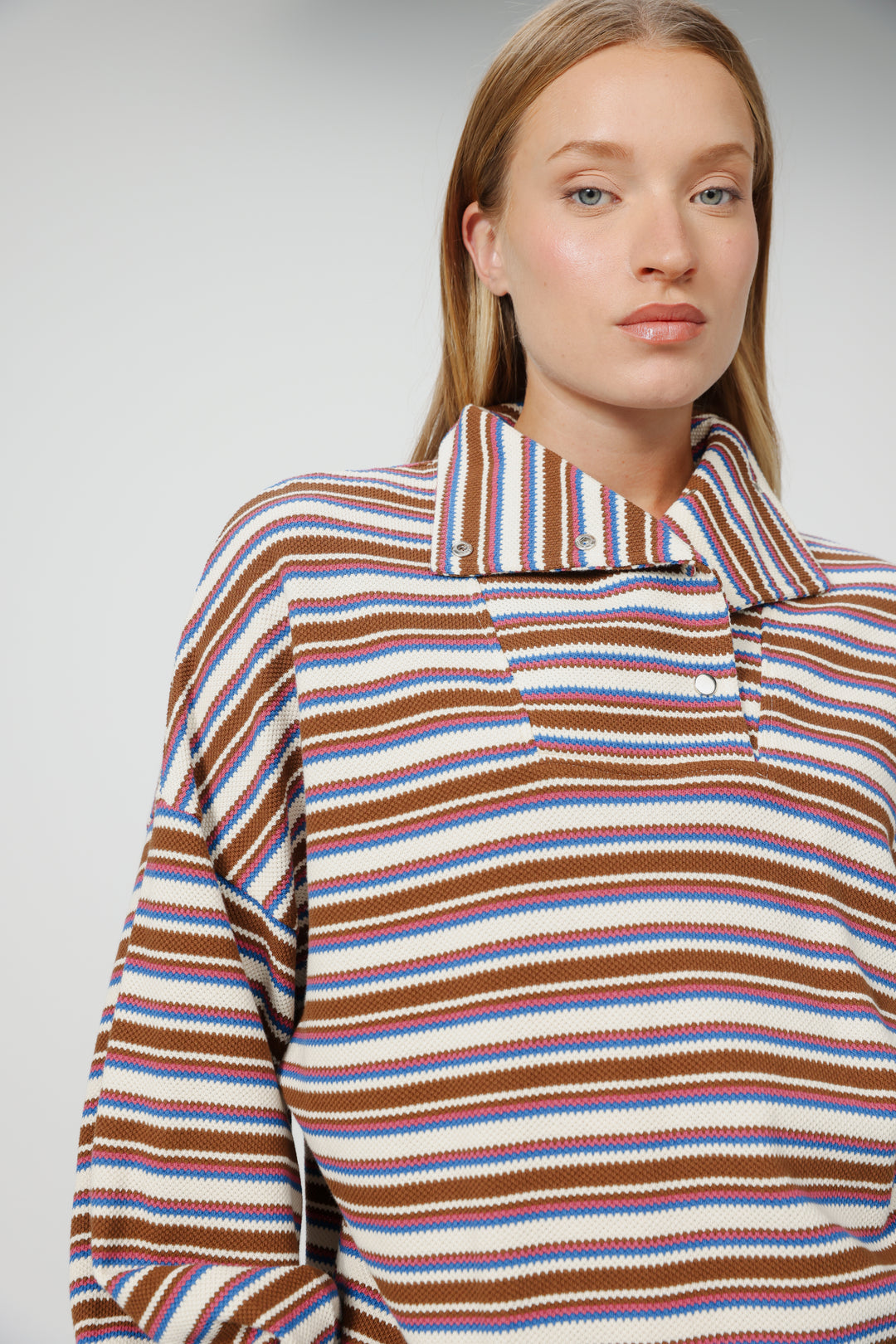 Amazed Brown Striped Polo