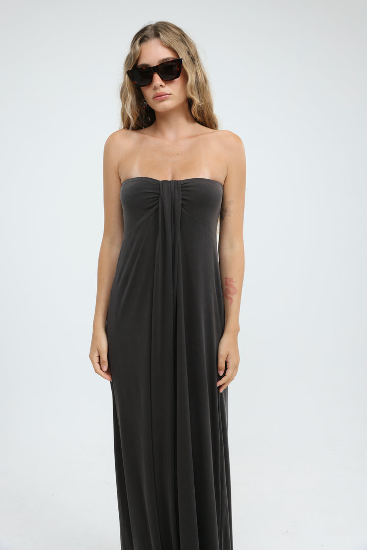 Union Grey Strapless Dress