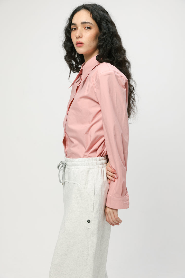 Padded Pink Buttoned Shirt