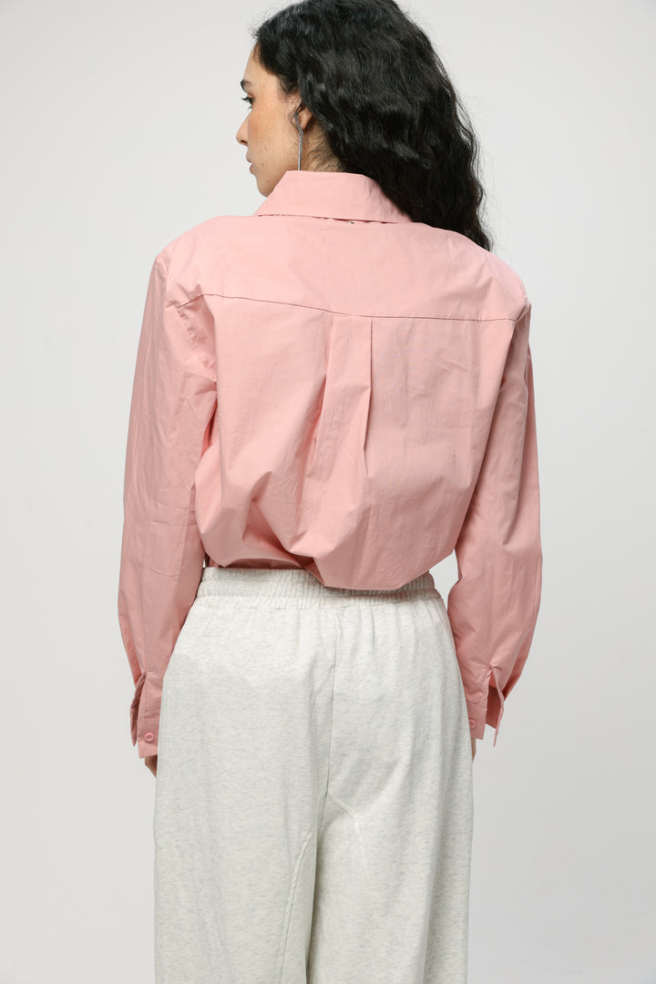 Padded Pink Buttoned Shirt