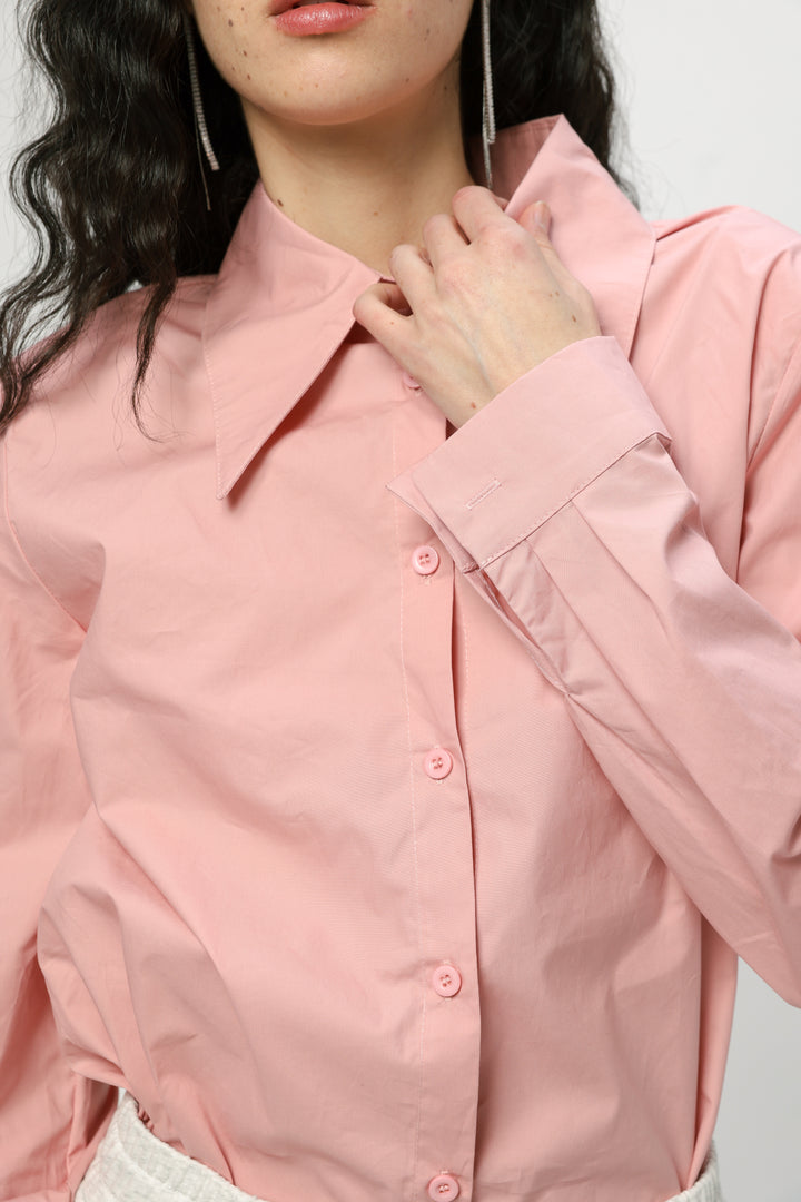 Padded Pink Buttoned Shirt