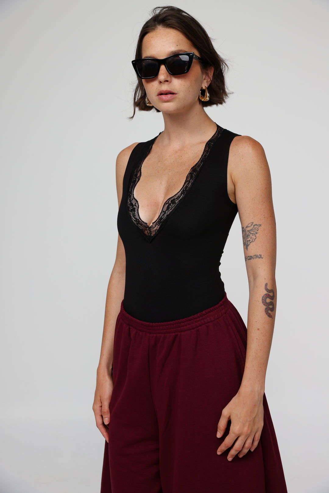 Soda Black Bodysuit