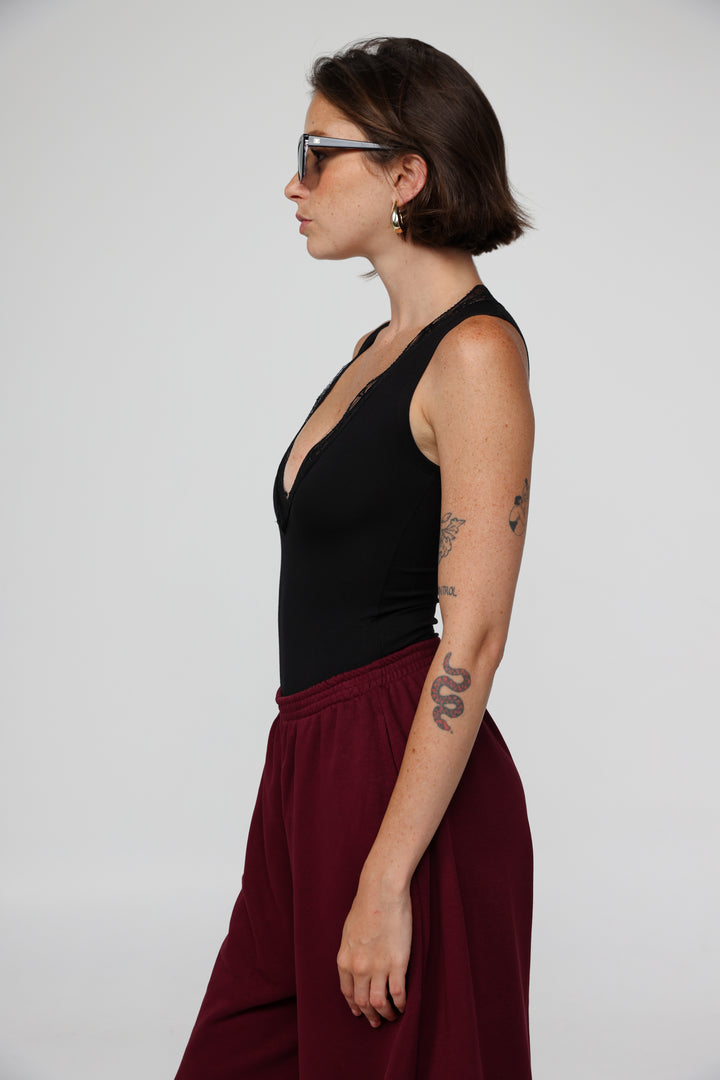 Soda Black Bodysuit