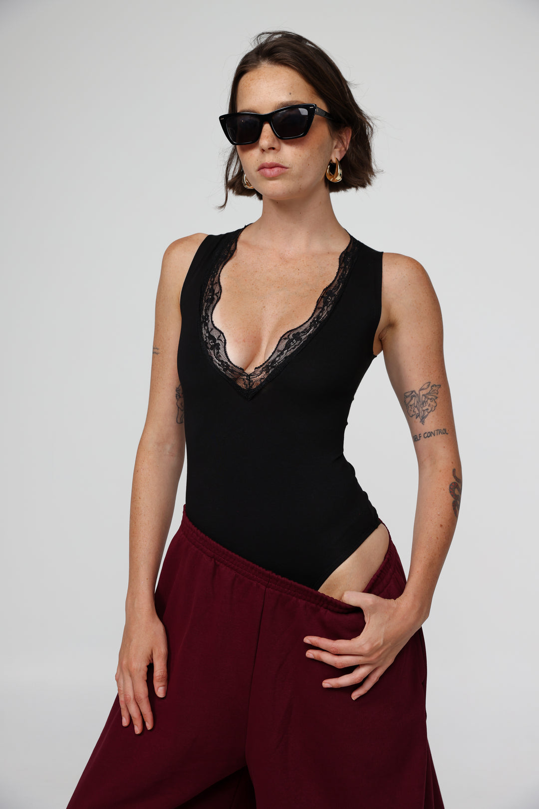 Soda Black Bodysuit