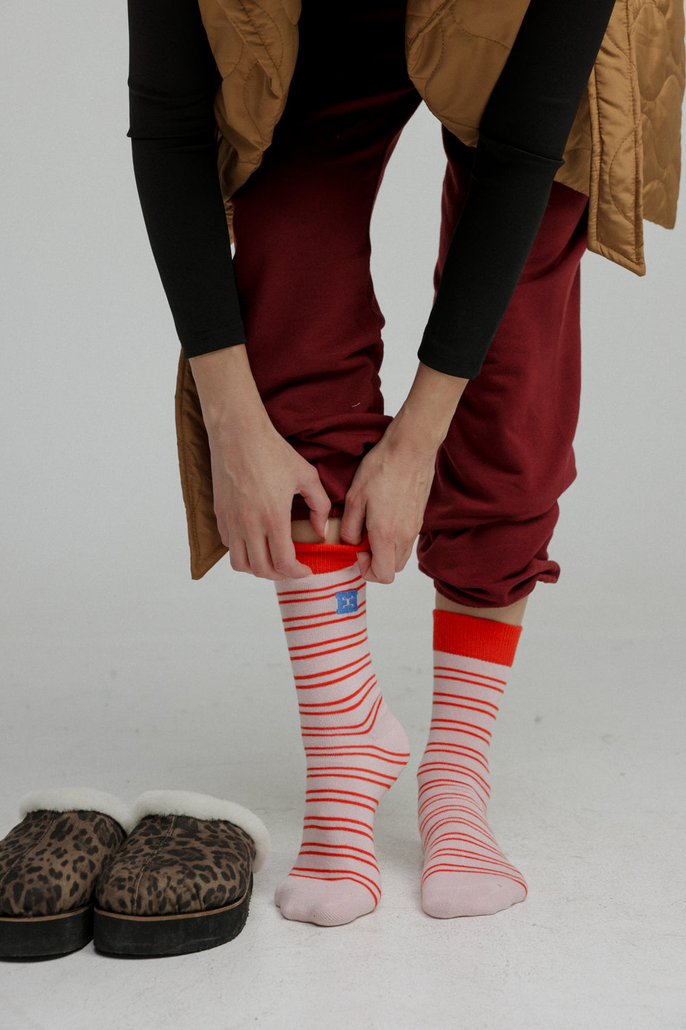 EE Red Striped Socks